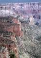 Sept. 17, 1981 - North Rim of the Grand Canyon, Arizona.<br />135 mm view east from Walhalla Plateau along the wall of a side canyon to the Colorado.