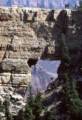 Sept. 17, 1981 - North Rim of the Grand Canyon, Arizona.<br />A glimpse of the Colorado throught the hole below Cape Royal overlook.