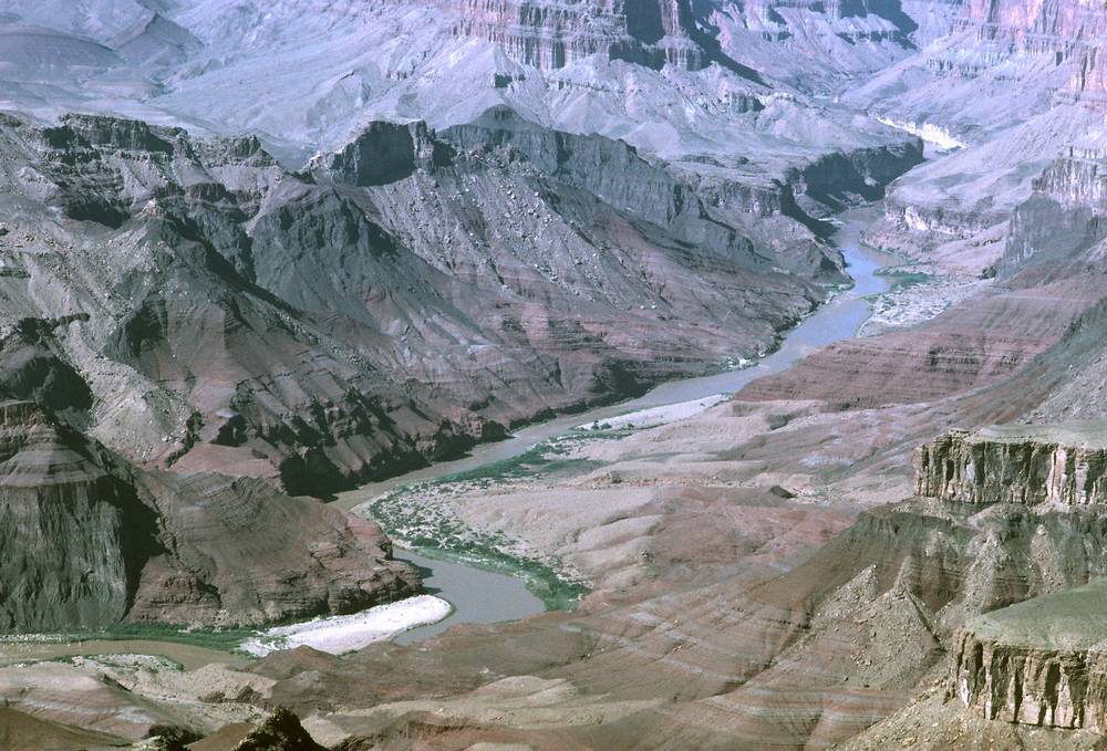 Sept. 18, 1981 - South Rim of the Grand Canyon, Arizona.<br />A glimpse of the Colorado from Desert View (east entrance).