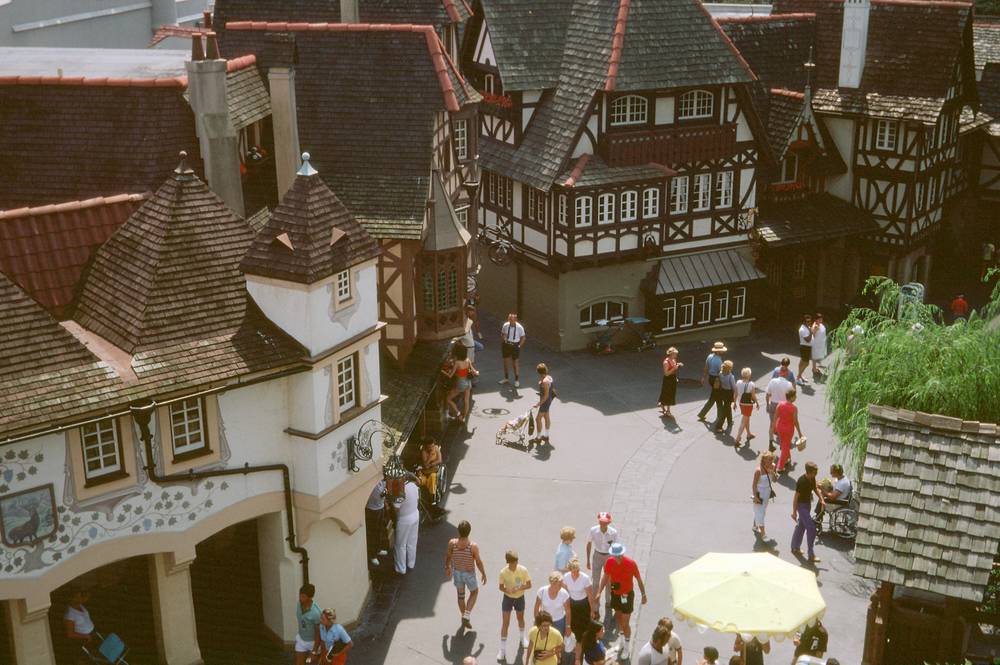 Oct. 7, 1981 - Disneyworld, Orlando, Florida.<br />Passing the time between work and flight back home.<br />Part of the German village.