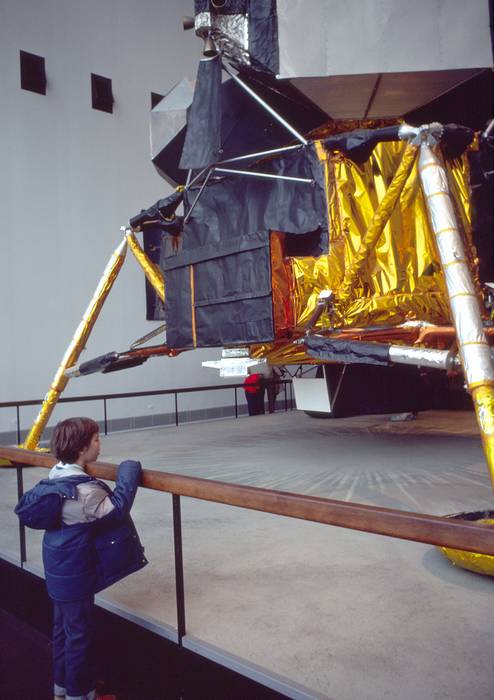Dec. 27, 1981 - Air and Space Museum, Washington, DC.<br />Julian and the lunar lander.
