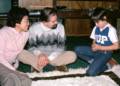 Dec. 27, 1981 - Rockville, Maryland.<br />At the Kutyna's for Frank's birthday.<br />Massako, Frank, and Julian demonstrating his Rubik's cube skills.