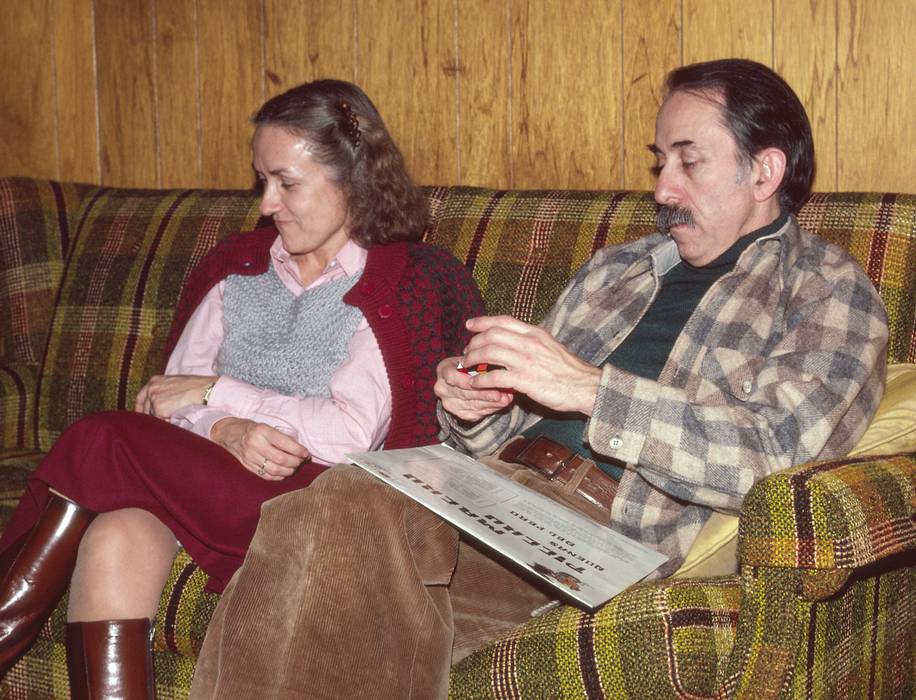 Dec. 27, 1981 - Rockville, Maryland.<br />At the Kutyna's for Frank's birthday.<br />Baiba and Ronnie.