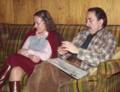 Dec. 27, 1981 - Rockville, Maryland.<br />At the Kutyna's for Frank's birthday.<br />Baiba and Ronnie.
