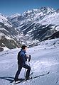 March 1, 1982 - Zermatt, Switzerland.<br />Dave with the Zermatt valley in back.