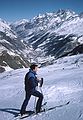 March 1, 1982 - Zermatt, Switzerland.<br />Dave with the Zermatt valley in back.