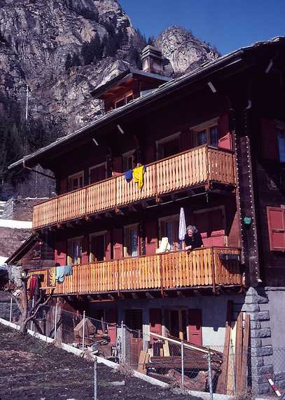 March 6, 1982 - Between Zermatt and Lausanne, Switzerland.<br />Photo taken from the train.