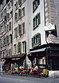 March 14, 1982 - Geneva, Switzerland.<br />A cafe just off the Place de Bourg-de-Four.
