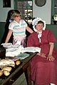 May 1, 1982 - Sturbridge Village, Massachusetts.<br />Laila and a villager.