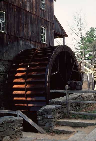 May 1, 1982 - Sturbridge Village, Massachusetts.<br />The grist mill.