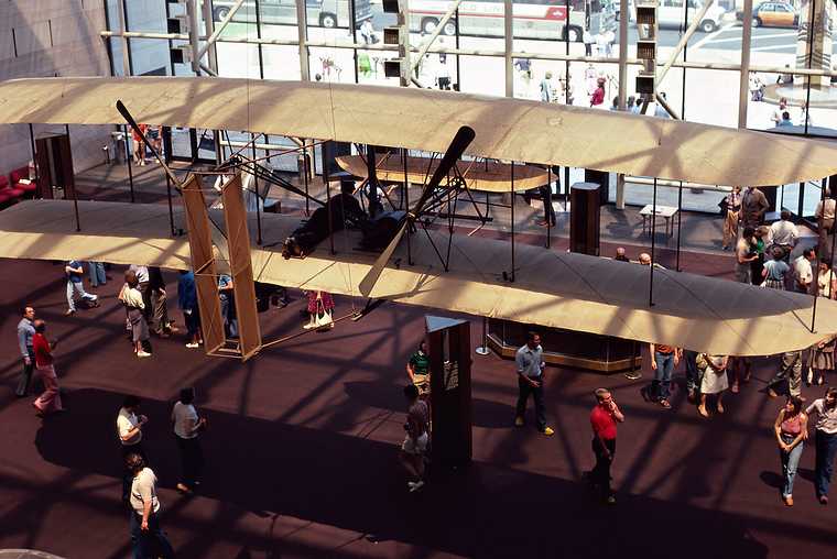 May 16, 1982 - Washington, DC.<br />Air and Space Museum.<br />Wright brothers plane.