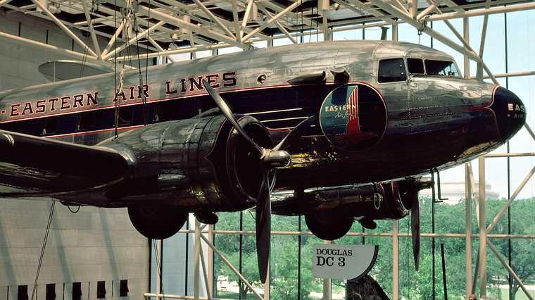 May 16, 1982 - Washington, DC.<br />Air and Space Museum.<br />Eastern Airlines Douglas DC-3. My first flight was on an Iberia DC-3 in Spain in 1950.