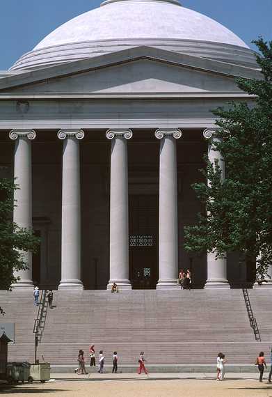 May 16, 1982 - Washington, DC.<br />Entrance to the National Gallery.