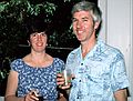 June 20, 1982 - Brunch at Tom and Gina's in Andover, Massachusetts.<br />Gina and Tom.