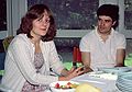June 20, 1982 - Brunch at Tom and Gina's in Andover, Massachusetts.<br />Susan and Richard.