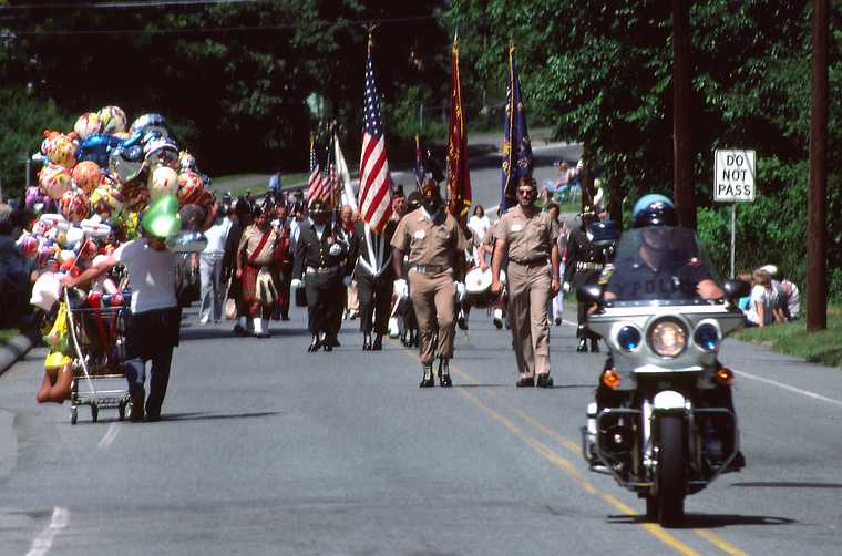 July 4, 1982 - North Andover, Massachusetts.<br />4th of July parade.