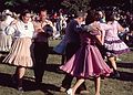 July 4, 1982 - North Andover, Massachusetts.<br />Square dancing demonstration on the old common.