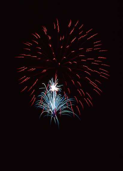 July 4, 1982 - North Andover, Massachusetts.<br />4th of July fireworks.