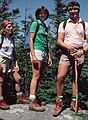 July 24, 1982 - Wildcat Ridge Trail, Pinkham Notch, New Hampshire.<br />Bell Labs Merrimack Valley Outing Club hike to Carter Notch AMC hut, NH.<br />Susan, Leslie, and Todd.