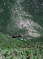 July 24, 1982 - Wildcat Ridge Trail, Pinkham/Carter Notch, New Hampshire.<br />Bell Labs Merrimack Valley Outing Club hike to Carter Notch AMC hut, NH.<br />Looking down at Carter Notch AMC Hut from Wildcat Ridge Trail.