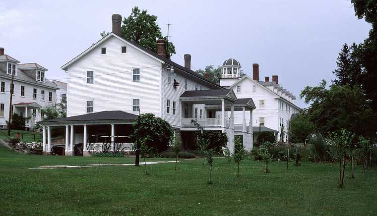 July 25, 1982 - Canterbury Center, New Hampshire.<br />Bell Labs Merrimack Valley Outing Club hike to Carter Notch AMC hut, NH.<br />Shaker Village