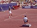 July 31, 1982 - North Conway, New Hampshire.<br />Volvo Tennis Tournament at Mt. Cranmore.<br />Jose Higueras.