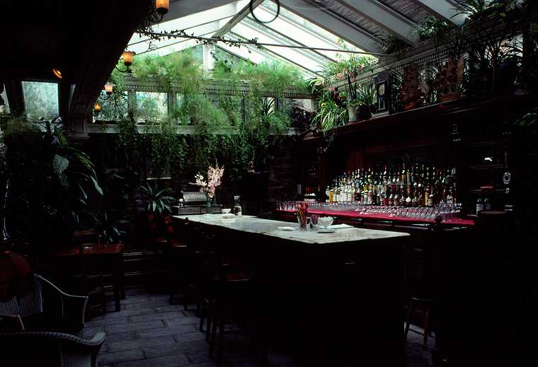 August 11, 1982 - Montreal, Quebec, Canada.<br />Bar in a restaurant. We like to eat earlier than the locals.