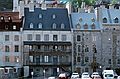 August 13, 1982 - Quebec City, Quebec, Canada.<br />View from a tour boat.<br />Part of the lower city.