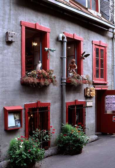 August 13, 1982 - Quebec City, Quebec, Canada.<br />A woodcutter's workshop.