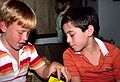 August 14, 1982 - Manchester by the Sea, Massachusetts.<br />Jimmy and Julian.