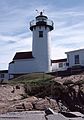 Oct. 3, 1982 - Cape Ann, Massachusetts.<br />Bicycling with Jim.<br />Lighthouse at Eastern Point, Gloucester.
