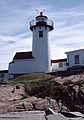 Oct. 3, 1982 - Cape Ann, Massachusetts.<br />Bicycling with Jim.<br />Lighthouse at Eastern Point, Gloucester.
