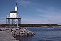 Oct. 3, 1982 - Cape Ann, Massachusetts.<br />Bicycling with Jim.<br />Tip of the stone (wave?) breaker at Eastern Point.
