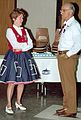 Nov. 18, 1982 - Topsfield, Massachusetts.<br />Fairtown Squares (square dancing club) fashion show.<br />Helen and Tut.