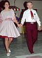 Nov. 18, 1982 - Topsfield, Massachusetts.<br />Fairtown Squares (square dancing club) fashion show.<br />Marilyn and Mel (who introduced me to Joyce).