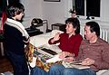 Dec. 24, 1982 - At Baiba and Ronnie's in Baltimore, Maryland.<br />Julian, Baiba, and Ronnie.
