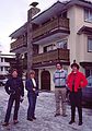 March 3, 1983 - Aspen, Colorado.<br />Jim, Eunice, Oscar, and Leslie at the condos where we stayed.