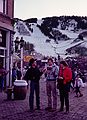 March 3, 1983 - Aspen, Colorado.<br />Dave, Oscar, and Leslie apparently reading/discussing about skiing right.