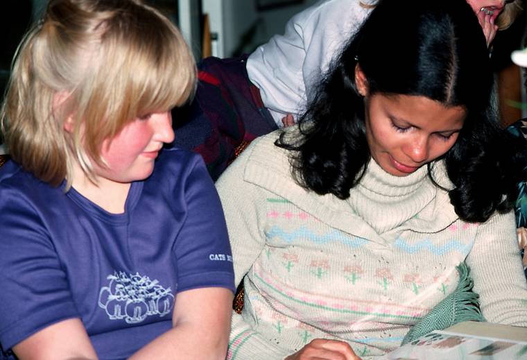 April 2, 1983 - Manchester by the Sea, Massachusetts.<br />Laila and Juris' friend Nancy.