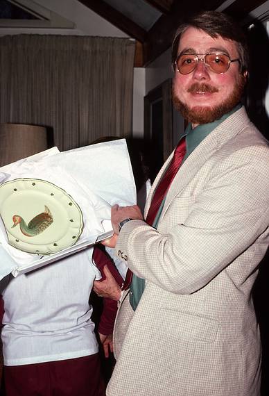 April 23, 1983 - Manchester by the Sea, Massachusetts.<br />Alberts', Arnolds', Juris' and Laila's birthday party.<br />Juris with one of his birthday presents.