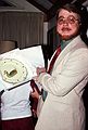April 23, 1983 - Manchester by the Sea, Massachusetts.<br />Alberts', Arnolds', Juris' and Laila's birthday party.<br />Juris with one of his birthday presents.