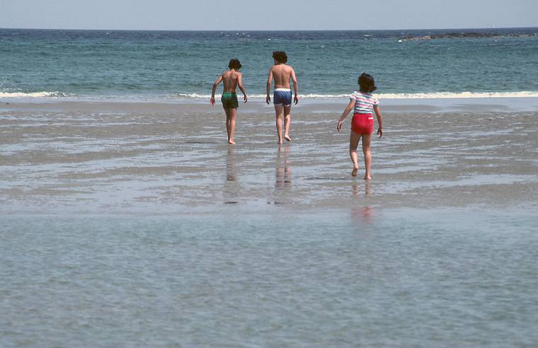 June 26, 1983 - Ogunquet, Maine.<br />Eric, Carl, and Melody.