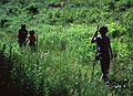 July 9, 1983 - Gunstock Ski Area, New Hampshire.<br />Carl leading Joyce and Melody.