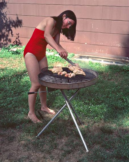 July 10, 1983 - Lawrence, Massachusetts.<br />At Marie's pool.<br />Joyce.