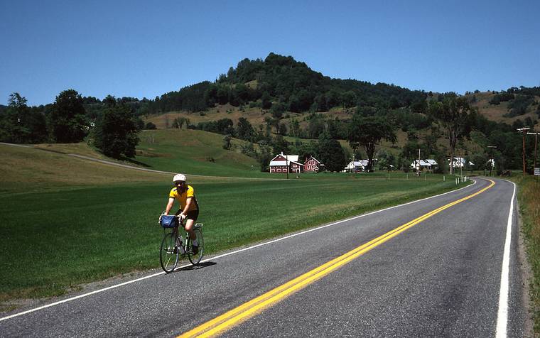 July 23, 1983 - In the vicinity of South Stafford, Vermont.<br />On a Vermont Bicycle Tours trip.<br />Buzzy.