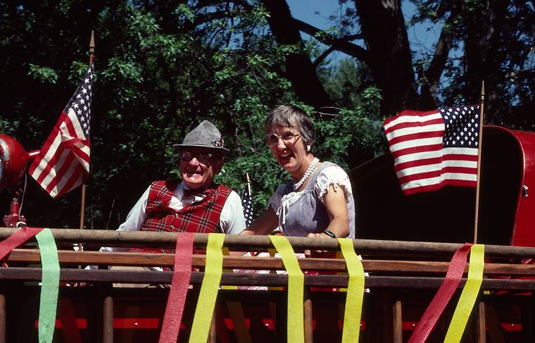 August 13, 1983 - Merrimac, Massachusetts.<br />Old Home Day Celebration.<br />Walter and Nancy Perkins, Grand Marshalls.