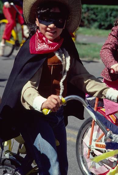 August 13, 1983 - Merrimac, Massachusetts.<br />Old Home Day Celebration.<br />Melody as Zorro.