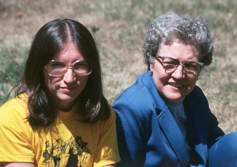 August 13, 1983 - Merrimac, Massachusetts.<br />Old Home Day Celebration.<br />Joyce and her mother Marie.