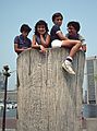 August 28, 1983 - Baltimore, Maryland.<br />Eric, Melody, Julian, and Carl at Harborside.