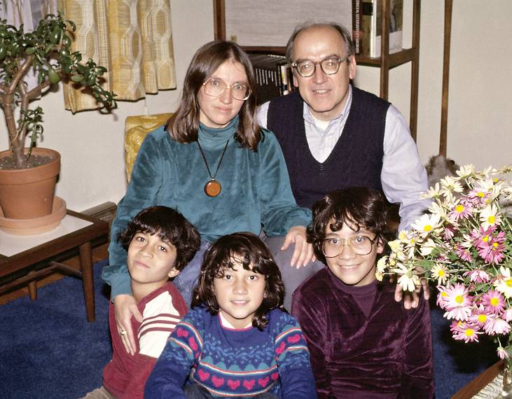 Oct. 29, 1983 - North Andover, Massachusetts.<br />Joyce and Egils and Eric, Melody, and Carl.